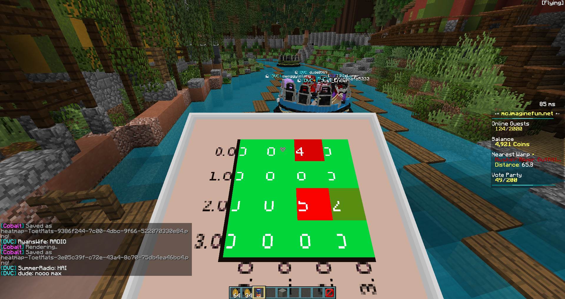 Screenshot of COBALT entity tracker visualization showing chunks and entity counts