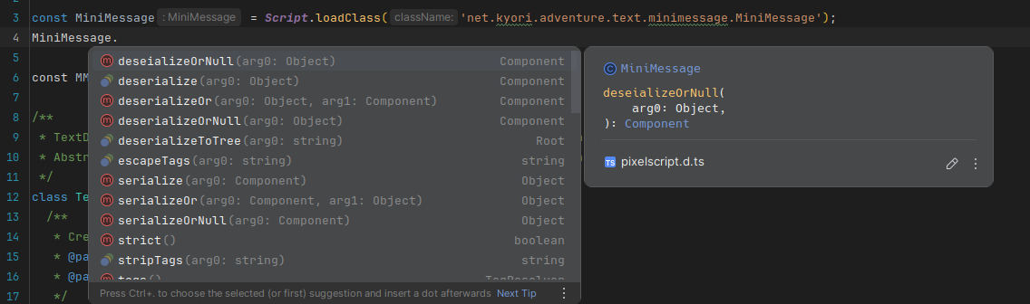 Image: Types from imported classes, generated Just In Time
