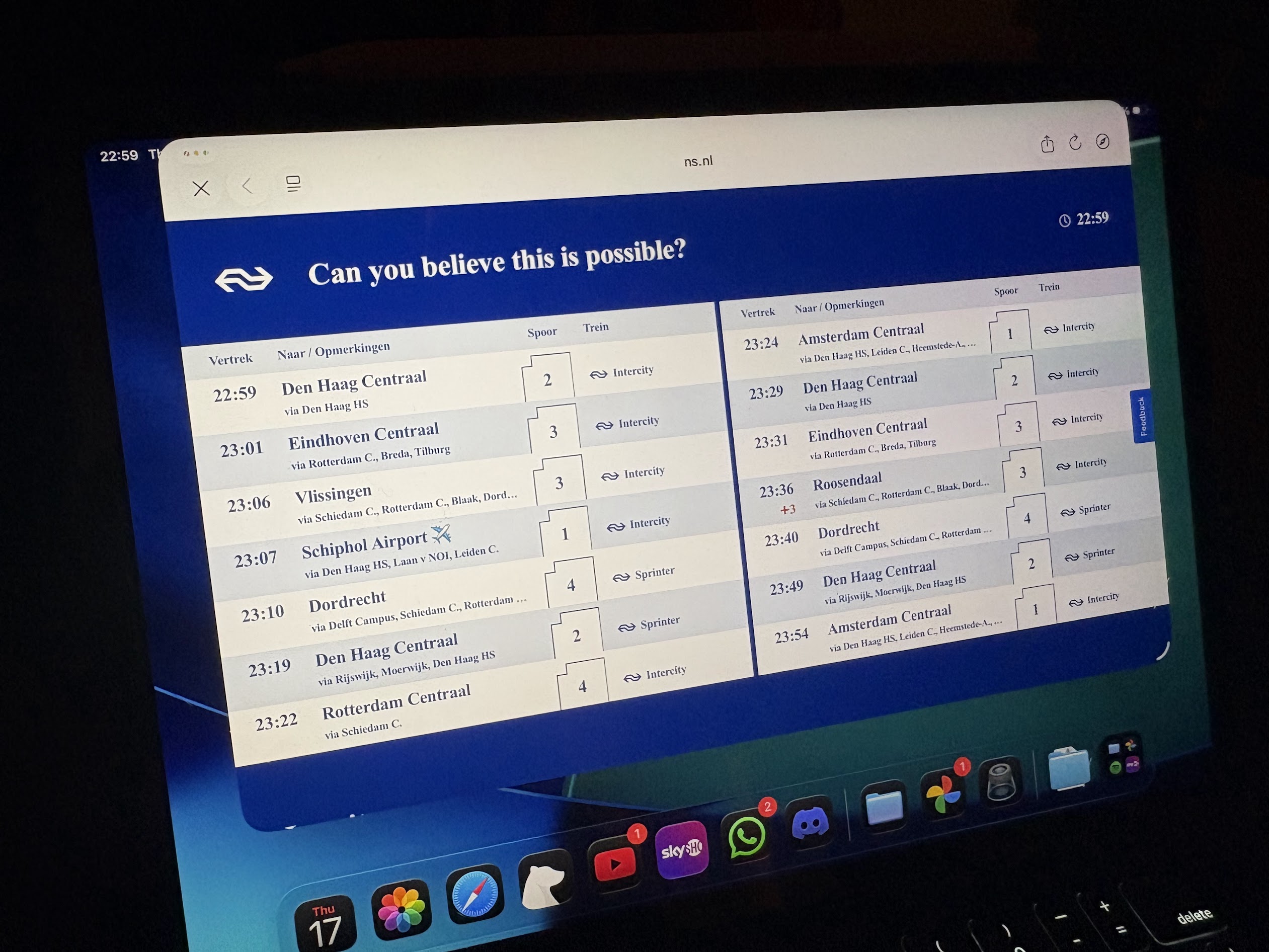A very real sign for Delft, running on my iPad
